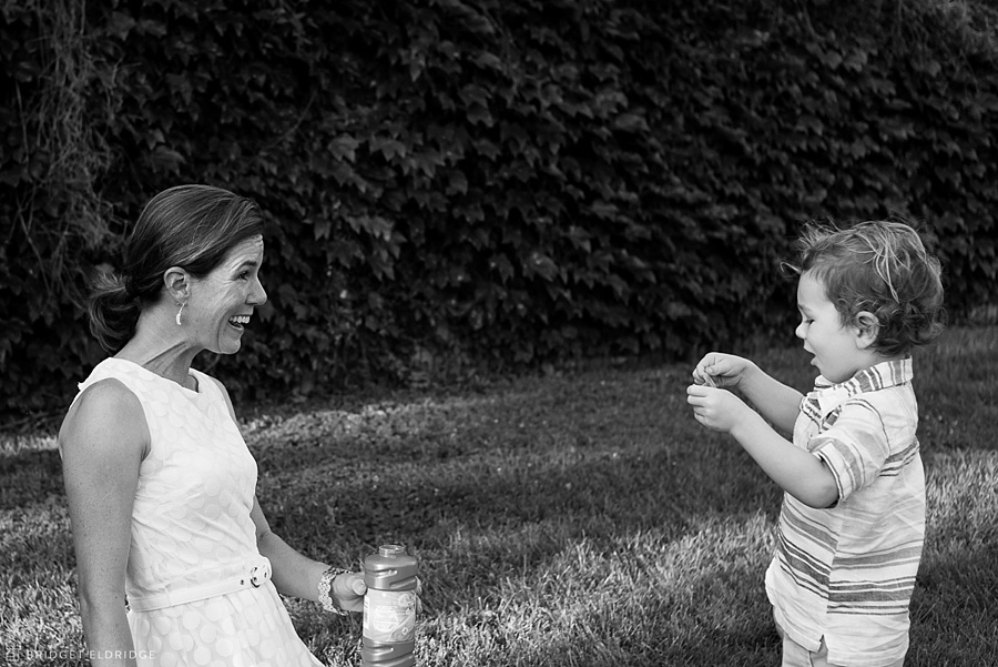 mom plays with her son